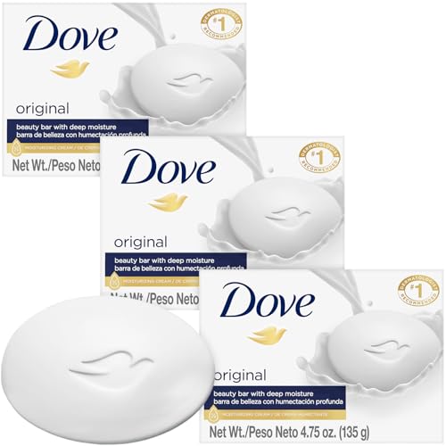 Dove Beauty Bar Soap Original (3-Pack) 4.75 oz Each - Off White