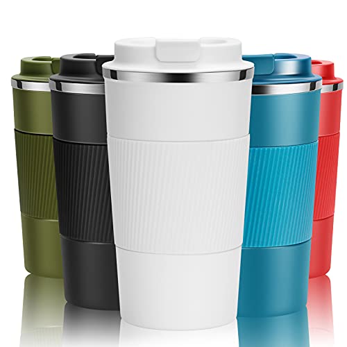 YINJOYI 17oz Insulated Travel Coffee Mug with Leakproof Lid