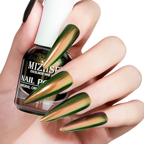 MIZHSE Chameleon Brown Nail Polish Quick Dry 15ml - Air Dry, High Pigment