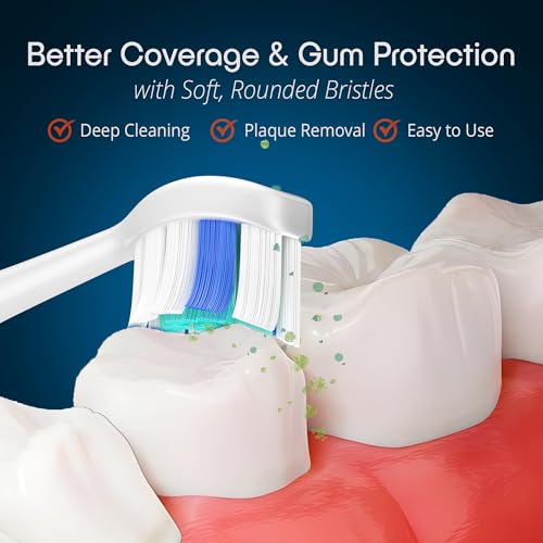 NXT OUT Replacement Toothbrush Heads for Philips Sonicare C2 4100, Pack of 8