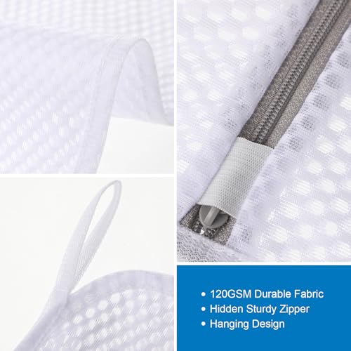 4-Pack Honeycomb Mesh Laundry Bags for Delicates - 2L & 2XL