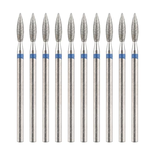 10Pcs Flame Shape Nail Drill Bits - Professional Cuticle Care