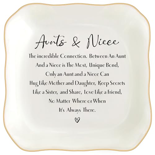 Ceramic Jewelry Dish Trinket Tray for Aunts - Heartfelt Gift