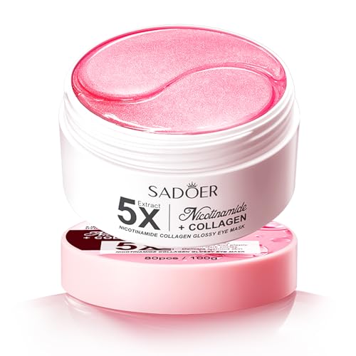 80 PCS Under Eye Patches with Niacinamide & Collagen for Dark Circles & Puffiness