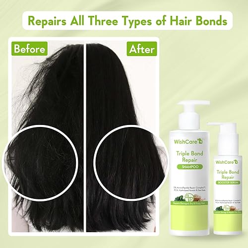 WishCare Triple Bond Repair Booster Serum - 10% Aminopeptide Complex - Hair Repair Serum (Hair Repair Serum) 100ml