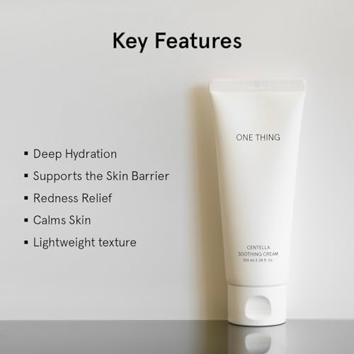 ONE THING Centella Soothing Cream 3.38 Fl Oz - Vegan CICA Facial Moisturizer