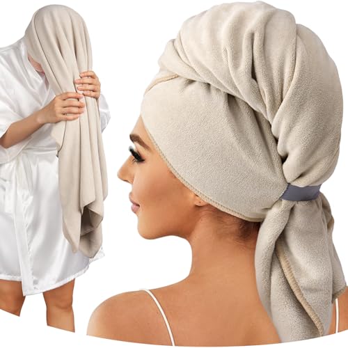 Umisleep Microfiber Hair Towel Wrap, Super Absorbent Anti-Frizz Turban