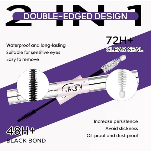 GAQQI Lash Bond and Seal + Bond and Remover Set - Waterproof Cluster Glue