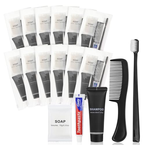 Travel Hygiene Kit Bulk - 12 Pack Toothbrush & Toothpaste Set