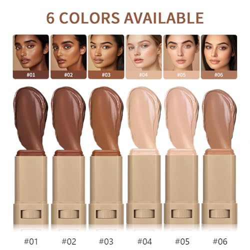 HANJILIAN 3-in-1 Foundation Stick with Serum | Natural Finish, Medium-to-Full Coverage #04