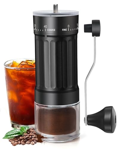 Portable Manual Coffee Grinder with 40 Adjustable Settings