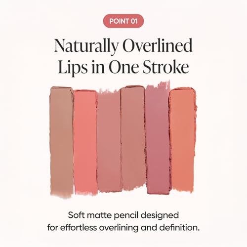 BANILA CO Soft Matte Lip Pencil - PK01 Nude Rose, 0.02 oz