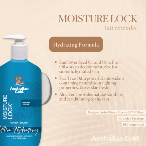 Australian Gold Tan Extender Lotion & Aloe Vera Gel Set - Unscented, 12 Fl Oz (Pack of 2)
