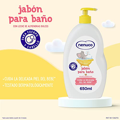 TJTFJS Nenuco Jabón para Baño, con Leche de Almendras Dulces, Cuerpo