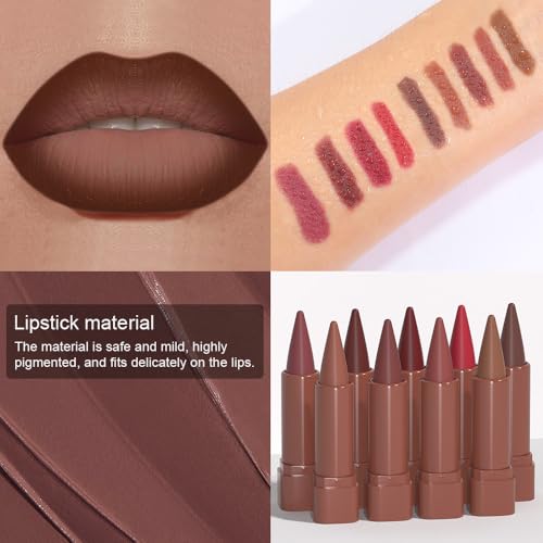 BINGBRUSH Dark Brown 2-in-1 Lip Liner & Matte Lipstick - Variation 1pc-05#