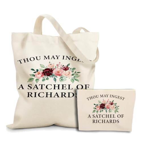 Richards 835 Funny Sarcastic Canvas Tote & Cosmetic Bag Set for Women - Versatile Gift