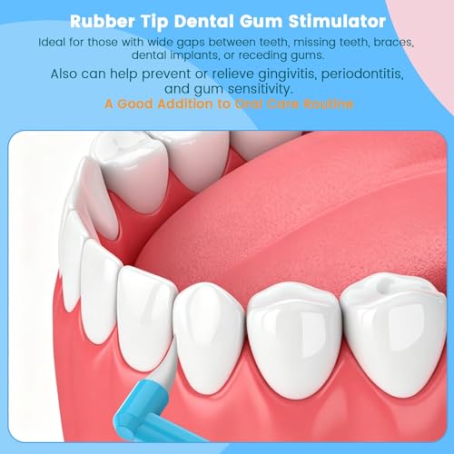 6-Pack Rubber Tip Gum Stimulators for Oral Care | Gentle Gum Massager