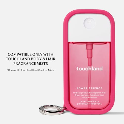 Touchland Hibiscus Pink Body Mist Silicone Case with Keyring