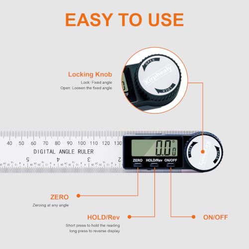 Digital Angle Finder Protractor 7 inch 200mm Measuring Tool for Precise Angles