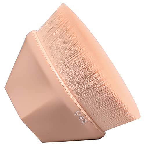 White Liquid Foundation Makeup with Flat Top Kabuki Brush - Long Lasting Face & Body Color