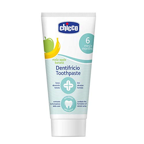 Chicco Apple-Banana Toothpaste for Babies, 50ml - Fluoride-Free