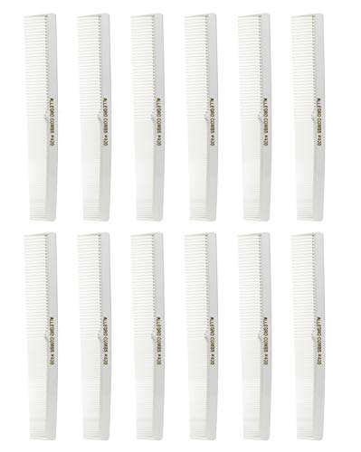 Allegro #420 Professional Barber Combs - 12-Piece Hair Styling Comb Set