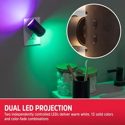 Energizer Dimmable Color Changing LED Night Light Sconce
