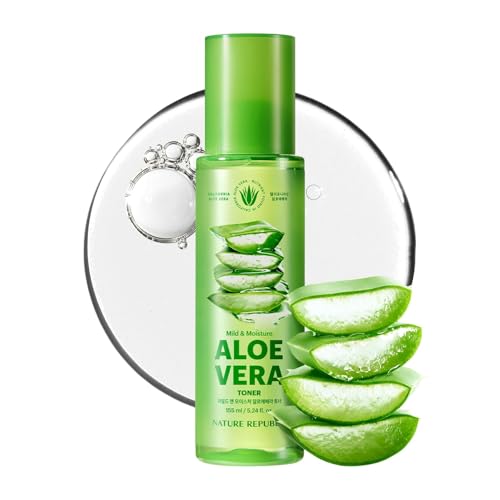 Nature Republic Aloe Vera Toner - Soothing & Hydrating Formula (5.24 Fl Oz)