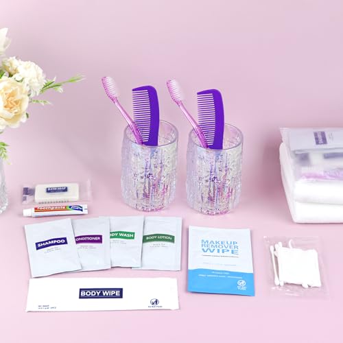 12-in-1 Travel Toiletry Kit, 5-Pack Bulk Personal Hygiene Sets for Travel