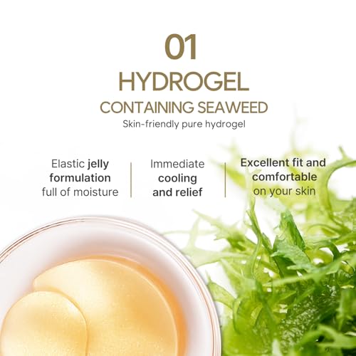 Petitfee 24K Gold Hydrogel Eye Patches 60 Sheets - Moisturizing & Brightening