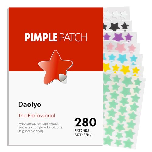 Daolyo Star Pimple Patches - 280 Hydrocolloid Acne Stickers