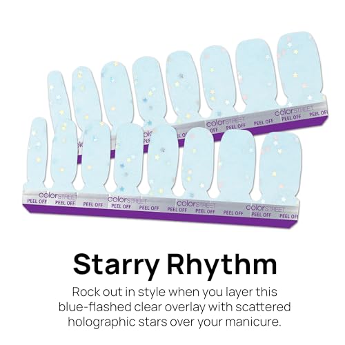 Color Street Starry Rhythm Holographic Star Nail Polish Strips