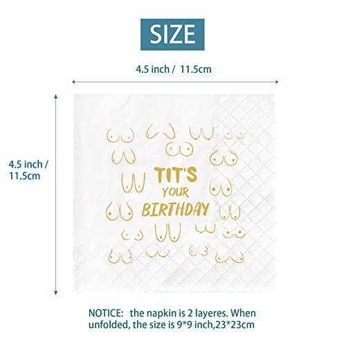 Funny Birthday Napkins - 50Pcs 2-Ply with Humorous Design