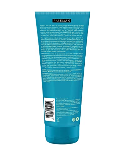 Freeman Dead Sea Minerals Anti-Stress Clay Face Mask 6oz Pack of 2 - Hydrating & Clarifying