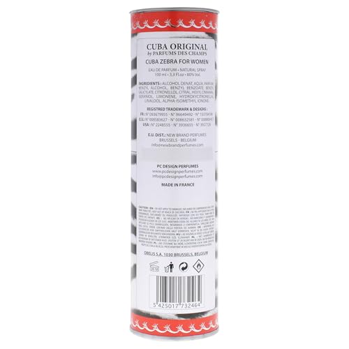 Cuba Jungle Zebra for Women Eau de Parfum Spray, 3.3 oz