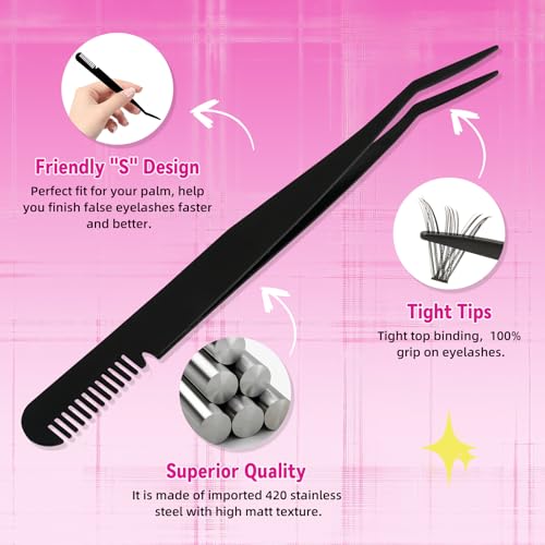 WLFRHD Black Lash Bond & Seal Kit with Remover for Eyelash Extensions - 15ml