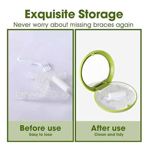 Invisalign Retainer Case with Mirror - Compact & Stylish Design