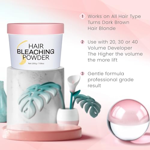 MOISTAR Professional Hair Bleach Powder - Large 200g for Highlights