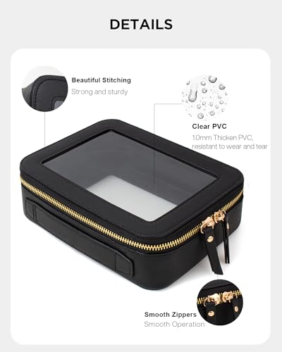 KOTORA Black Clear Sunscreen Makeup Bag Organizer Set