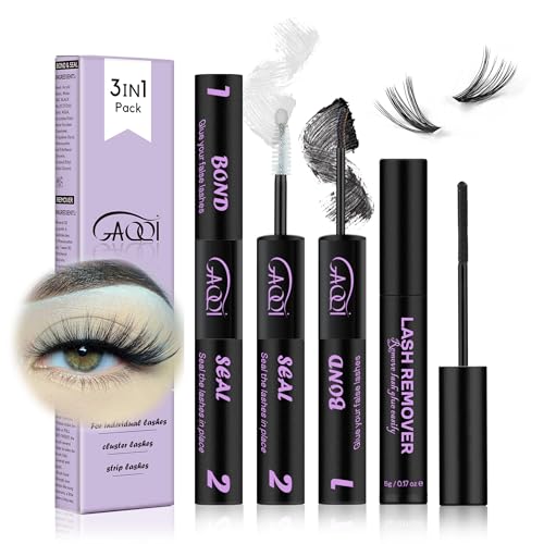 GAQQI Lash Bond and Seal Set | Waterproof Cluster Lash Glue Kit