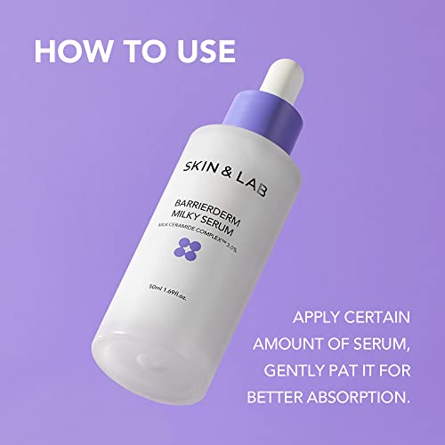 SKIN&LAB Barrierderm Milky Serum - Hydrating Milk Ceramide Complex, 1.69 Fl Oz