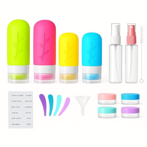 Tocelffe 18-Piece TSA Approved Travel Bottles Set - Leak-Proof Toiletry Kit