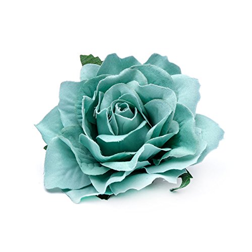 A-Mixed 10 Colors Womens Flower Hair Clips & Brooches for Bridal & Flamenco