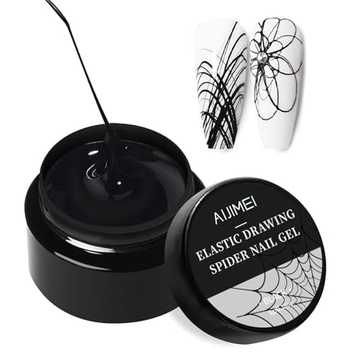 Spider Nail Gel Polish - Black & White Artistic Designs