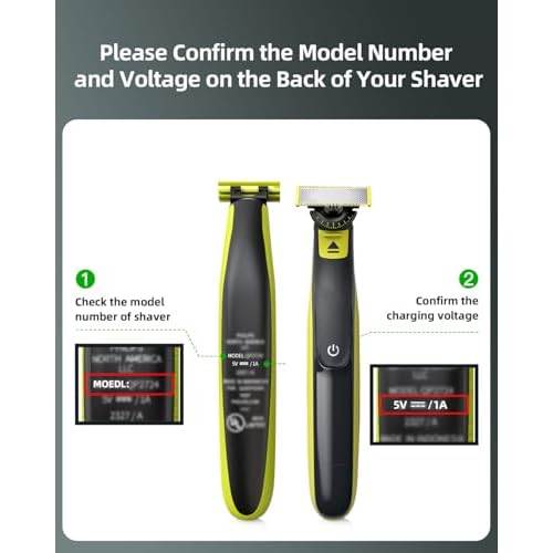 Superer 5V Fast Charger for Philips Norelco One Blade 360 QP2724 QP2834, Wet&Dry Series 2000 2400, MG7910 MG5910 MG9510 MG9520 MG9525, QP4631 QP6552 QP1924 QP6542 QP1324 QP4530 for Phillips Shaver