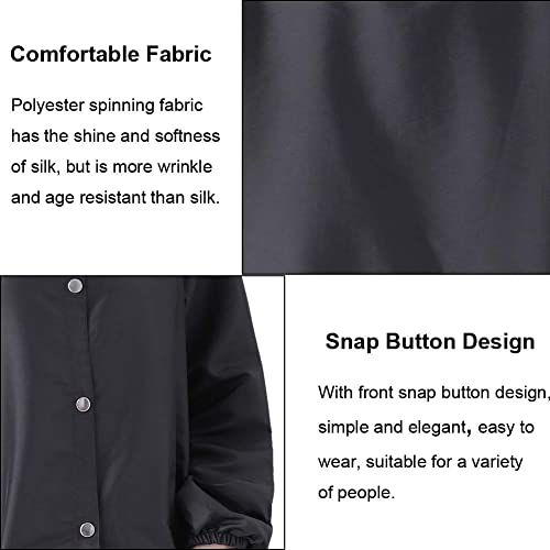 TILYIALA Professional Waterproof Salon Smock Jacket - Medium, Black