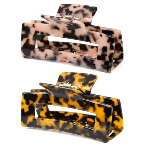 Aileam Large Tortoiseshell Acetate Hair Claw Clips - 2 Pack