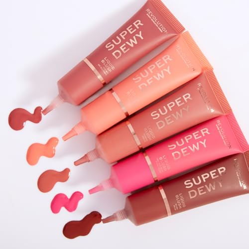 Revolution Superdewy Liquid Blush in Flushing For You - Vegan & Buildable