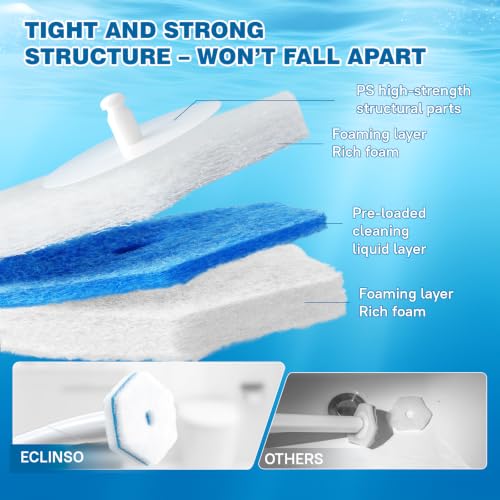 30 Toilet Wand Refills for Clorox | 3-Layer Disposable Scrubber