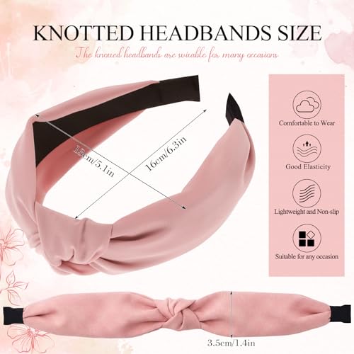 8 Pack Knotted Headbands for Women - Lightweight & Non-Slip